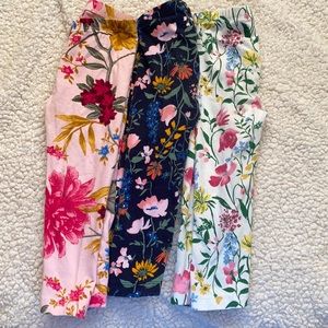 3 pair Old Navy floral leggings